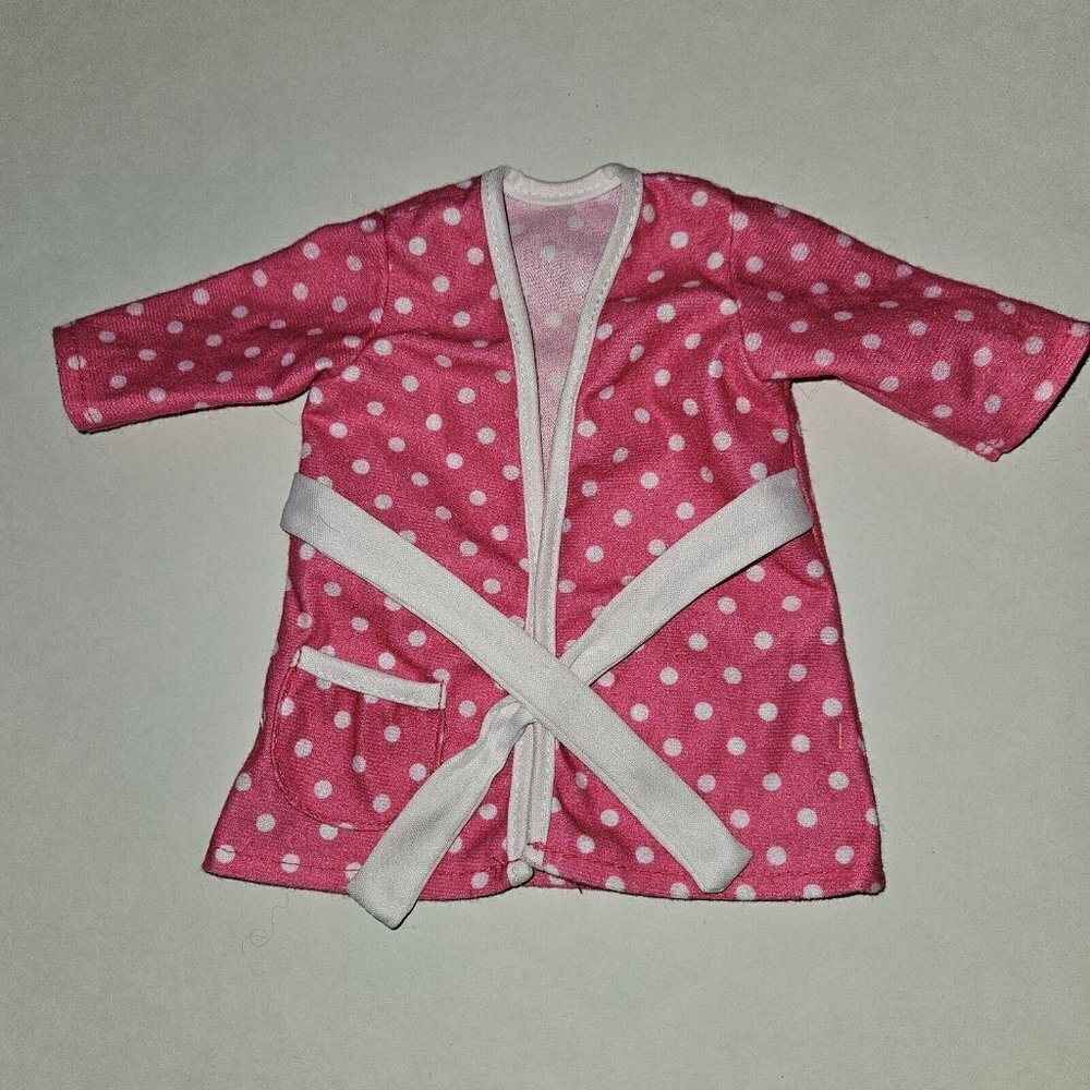 Pink White Polka Dot Bathrobe 18" Doll Clothes Replacement